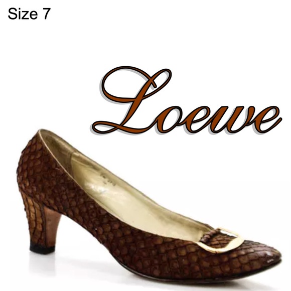 AUTHINTIC LOEWE VINTAGE LEATHER PUMPS SIZE 7 - Picture 1 of 7